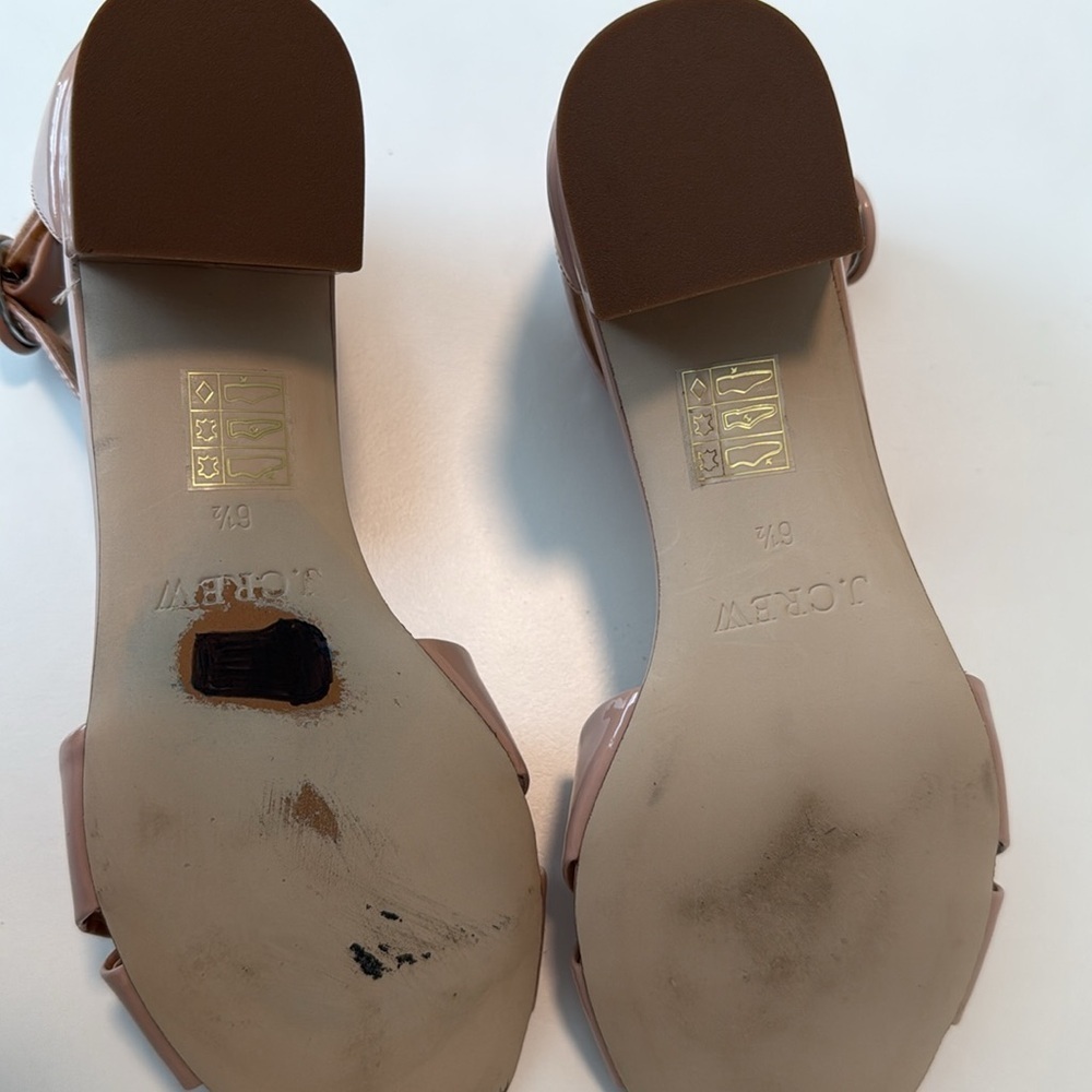 J. crew dusty pink patent leather sandals sz 6.5 - Picture 8 of 9